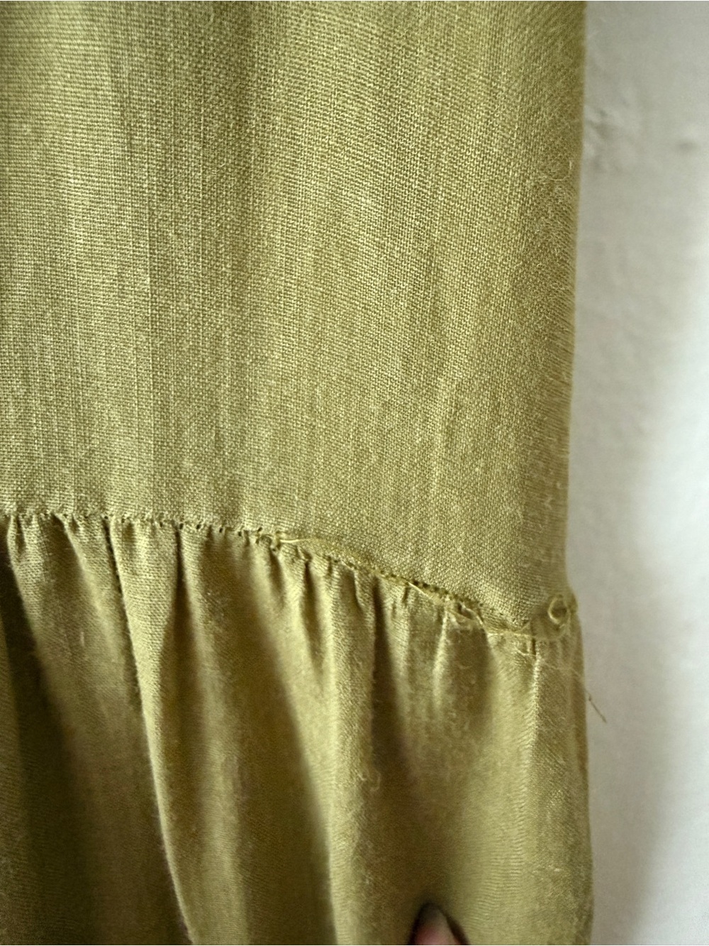 DOEN Avalon midi dress 100% ramie green Verbena color Medium - Picture 4 of 9
